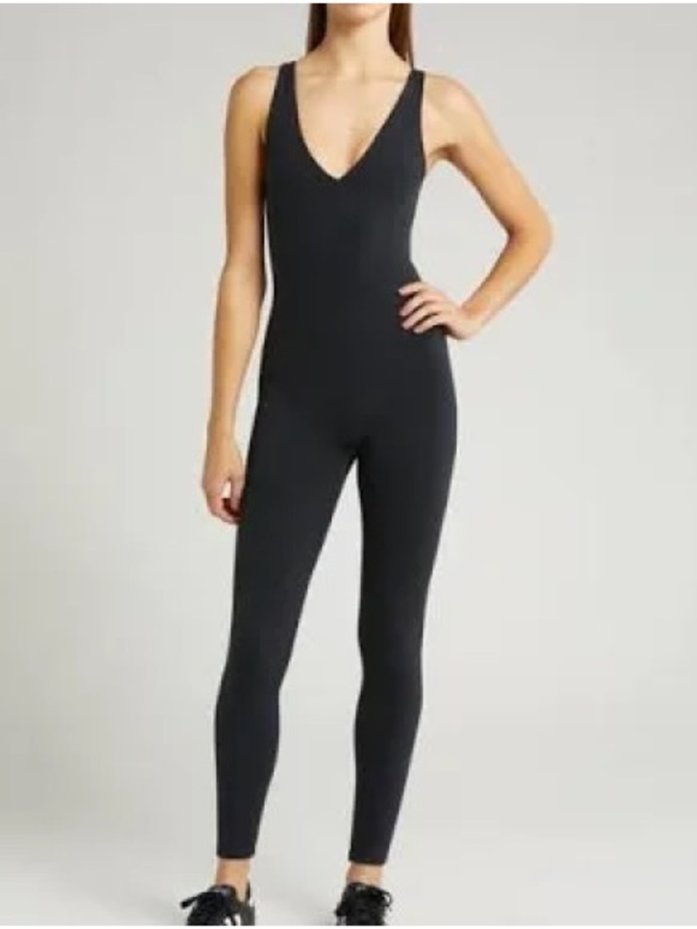 FP Movement  V-Neck Black Jumpsuit - Women